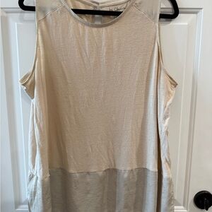 Chico’s Cream Sleeveless Layered Tank Top